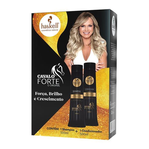 Imagem de Kit Haskell Cavalo Forte Shampoo E Condicionador 2x500ml