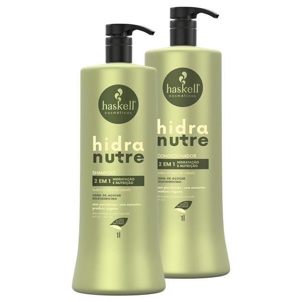 Kit Haskell Hidranutre Shampoo e Condicionador 1L Imagem de Kit Haskell Hidranutre Shampoo e Condicionador 1L