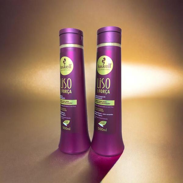 Imagem de Kit Haskell Liso com Força Shampoo 500ML + 1 Condicionador 500ML