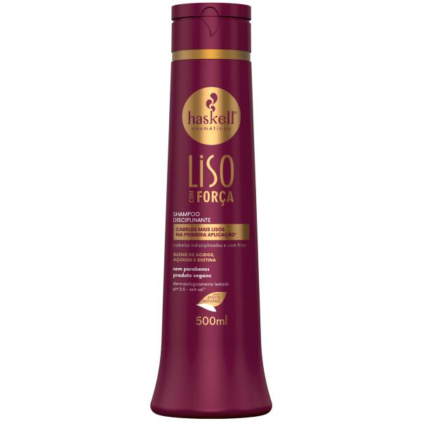 Imagem de Kit Haskell Liso Com Força Shampoo E Condicionador 500ml