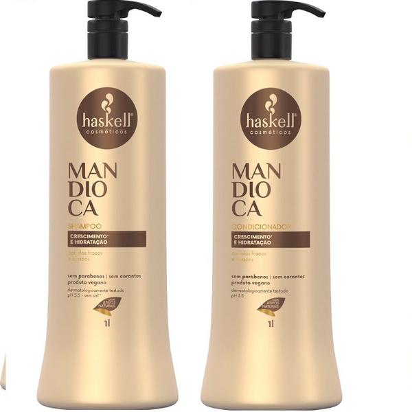 Imagem de Kit Haskell Mandioca Shampoo 1 Litro  + 1 Condicionador 1 Litro