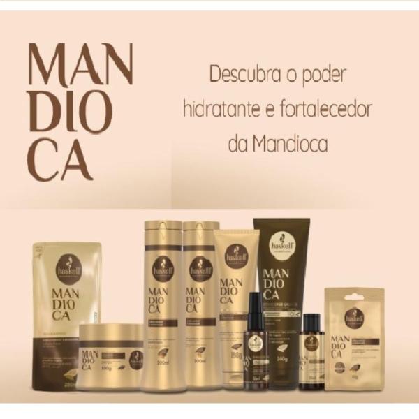 Imagem de Kit Haskell Mandioca Shampoo 300ML  + 2 Refil Shampoo 250