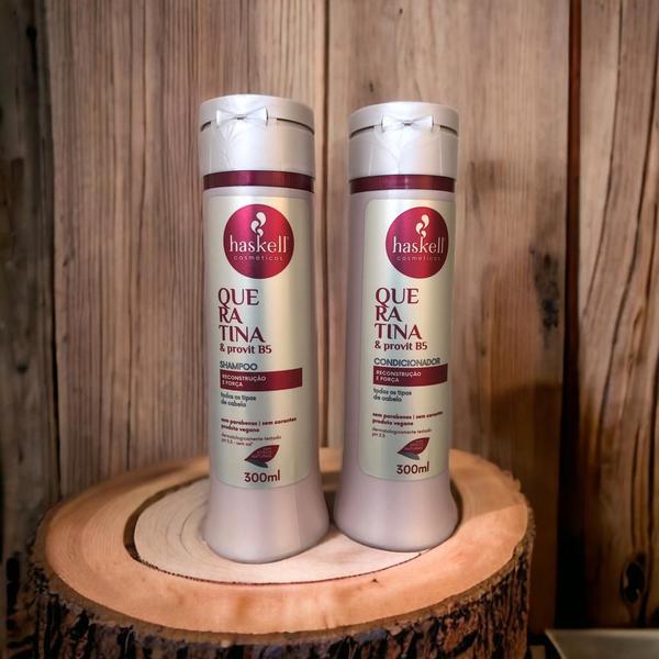 Imagem de Kit Haskell Queratina Shampoo 300ML + 1 Condicionador 300ML