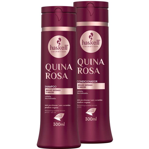 Imagem de Kit Haskell Quina Rosa Shampoo Condicionador 300ml