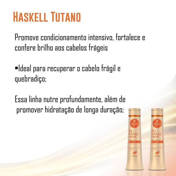 Imagem de Kit Haskell Shampoo e Condicionador Tutano Vegetal 500ml