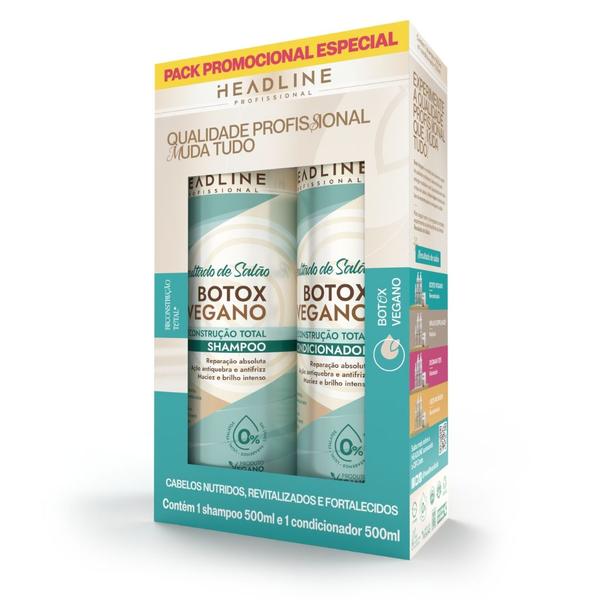 Imagem de Kit Headline Botox Vegano Shampoo E Condicionador 500ml