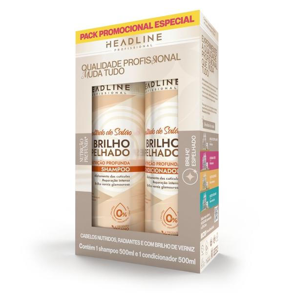 Imagem de Kit Headline Brilho Espelhado Shampoo E Condicionador 500ml