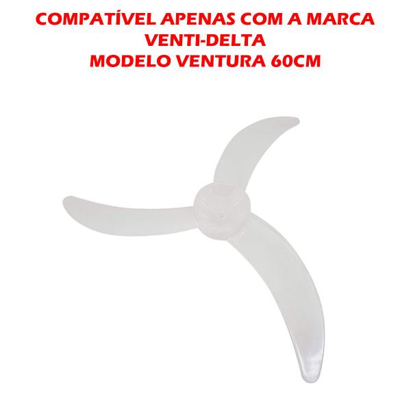 Imagem de Kit Hélice com Trava Porca para Oscilantes de Parede ou Coluna 60cm Modelo Ventura Venti-Delta