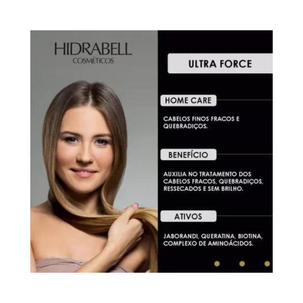 Imagem de Kit Hidrabell Ultra Force  - Shampoo + Condicionador + Spray