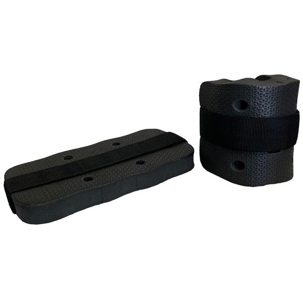 Imagem de Kit Hidroginástica Com Halteres 1-2Kg + Caneleiras 1-2kg + Prancha Pequena Em EVA Preto/Amarelo Dafoca Sports