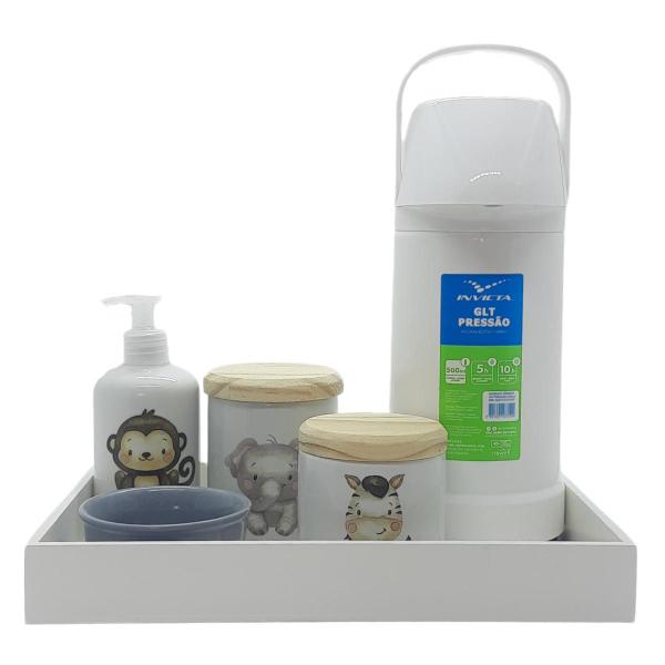 Imagem de Kit higiene bebê Safari 6 pçs - Porcelana e Pinus - 66.3