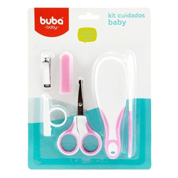 Imagem de Kit Higiene Buba Cuidados para o Bebê Branco Rosa