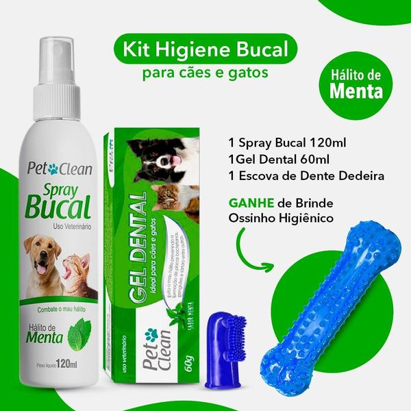 Imagem de Kit Higiene Bucal Para Cães e Gatos Pet Clean Sabores