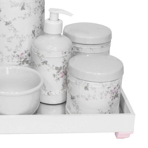 Imagem de Kit Higiene Completo Espelhado Porcelanas Térmica Rosa Bebê