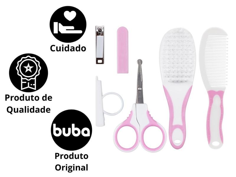 Imagem de Kit Higiene Cuidados Bebê 5 Peças Rosa Azul Menino Menina