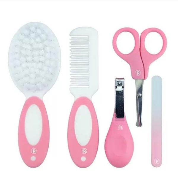 Imagem de Kit Higiene Cuidados para o bebe 5 Peças + Nécessaire Pimpolho