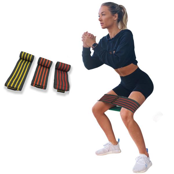 Imagem de Kit Hip Mini Band Gold Sports Super Anti Derrapante Tamanho:ÚnicoCor:VermelhoGênero:Feminino