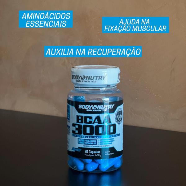 Imagem de Kit Hipercalórico Mass 25500 3kg 34g de proteínas com 3g de creatina + BCAA 3000 Aminoacidos Rapida Absorção + Creatine Monohydrate - 90g Refil 