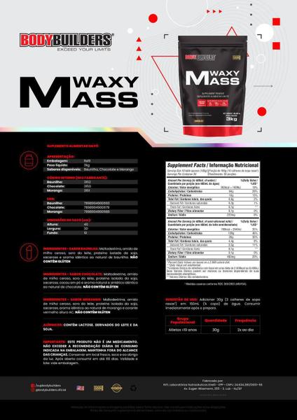 Imagem de Kit Hipercalórico Waxy Mass 3Kg+ 6 Six Lipo 120 Cápsulas