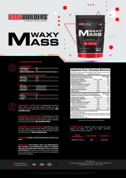 Imagem de Kit Hipercalórico Waxy Mass 3Kg+ Waxy Maize 800G Natural