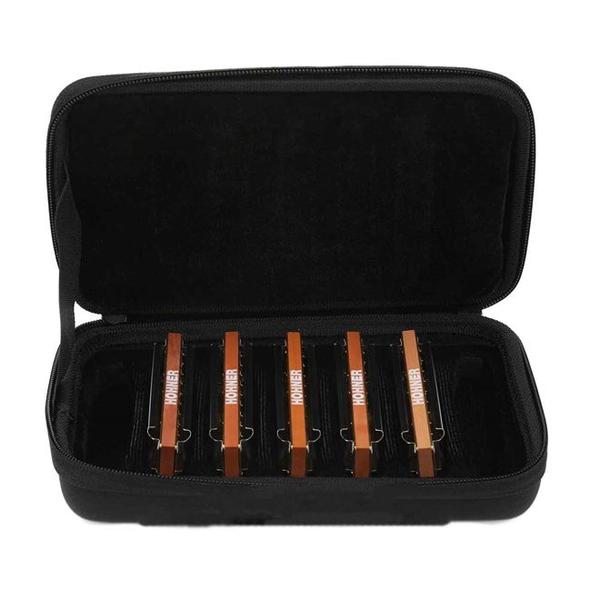 Imagem de Kit Hohner Marine Band 1896 com 5 gaitas harmônicas (C, D, E, G, A)