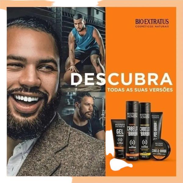 Imagem de Kit Homem 1 Shampoo 300ml 1 Condicionador 300ml 1 Gel 150ml Bio Extratus