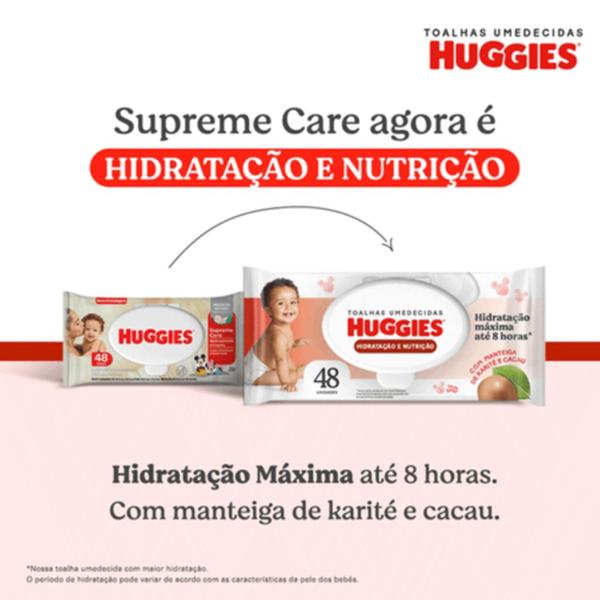 Imagem de Kit Huggies Lenços Umedecidos Hidratação e Nutrição - 4 pacotes 192 lenços