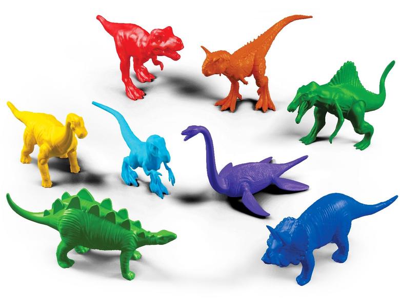 Kit Ilha Dinossauros 48 Blocos de Montar 8 Mini Dinossauros - GGB Brinquedos Imagem de Kit Ilha Dinossauros 48 Blocos de Montar 8 Mini Dinossauros