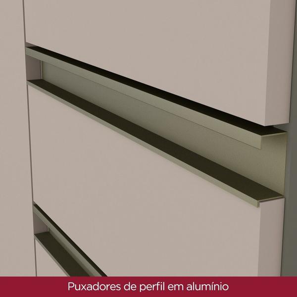 Imagem de Kit Ilha Gourmet 2 Portas 3 Gavetas com Porta Condimentos Aurora Espresso Móveis