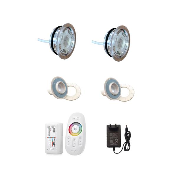 Imagem de Kit Iluminação 2 Luz Led Power Para Piscina 13 Watts Vinil