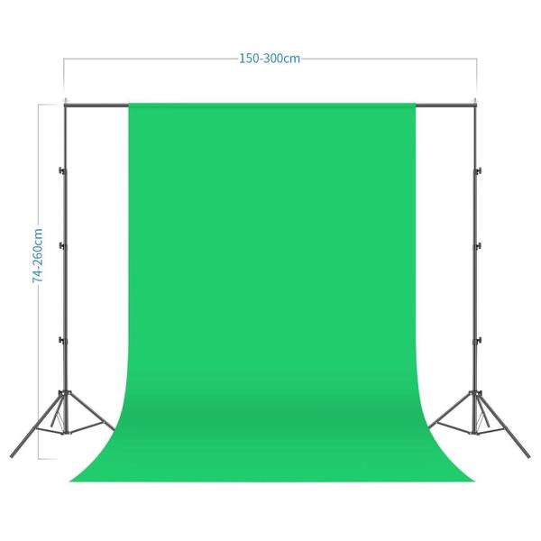 Imagem de Kit Iluminação Estúdio Tz012 Suporte E Fundo Infinito 3X3.6M