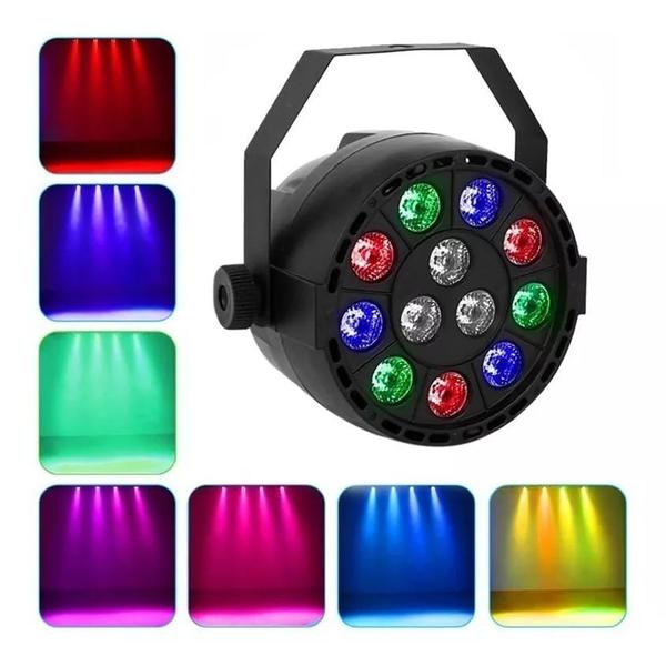 Imagem de Kit Iluminação Festa Canhão 12 Leds Mesa Dmx