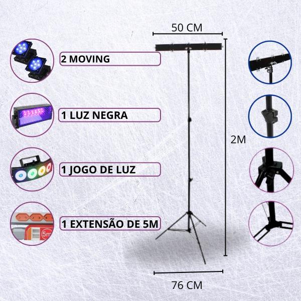 Imagem de Kit Iluminação para Festa DJ Iniciante + Tripé - Deltrônica