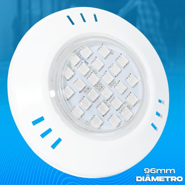 Imagem de Kit Iluminação Piscina 03 LED 5w RGB ABS + Fonte e Central