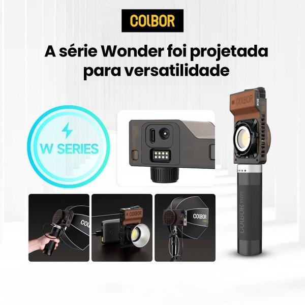 Imagem de Kit Iluminador Led Colbor Wonder W100 Bicolor + Softbox Colbor Cp30 Com Grid