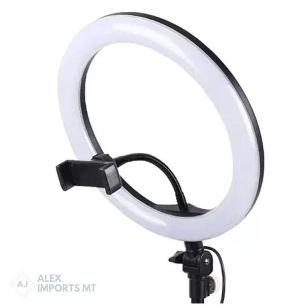 Imagem de Kit Iluminador Led Ring Light 10 Pol Com Tripé Suporte Cel