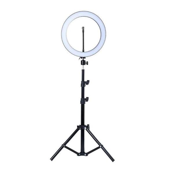 Imagem de Kit Iluminador Led Ring Light 12 3200 - 5600K + Tripé 190Cm