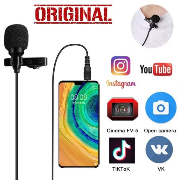 Imagem de Kit Iluminador Ring Light Led 26cm + Tripé 2 metros profissional microfone de lapela celular smartphone blog video aula