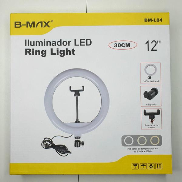 Kit Iluminador Ring Ligth Anel Luz 26Cm Fotos Make Tripé 2.1 - Bmax Imagem de Kit Iluminador Ring Ligth Anel Luz 26Cm Fotos Make Tripé 2.1