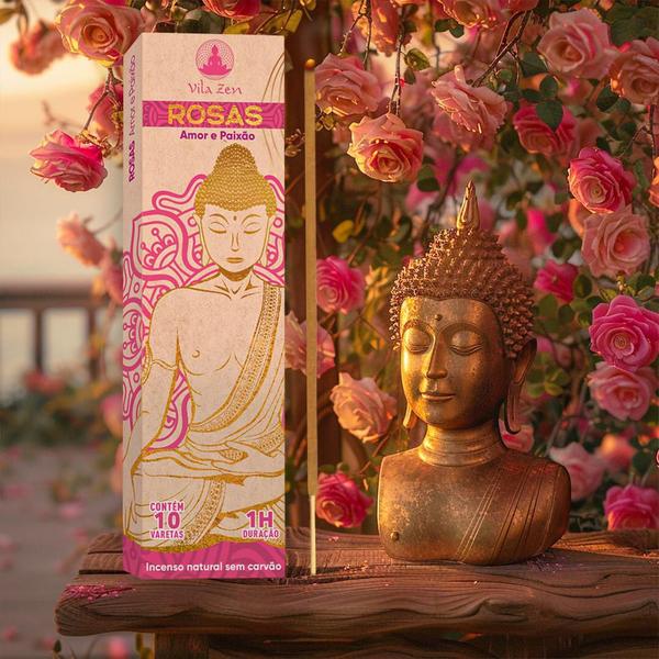 Kit incenso natural vila zen sem carvão - 10 aromas Imagem de Kit incenso natural vila zen sem carvão - 10 aromas