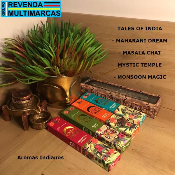 Imagem de Kit Incenso Tales of India Maharani Dream, Masala Chai, Mystic Temple e Monsoon Magic