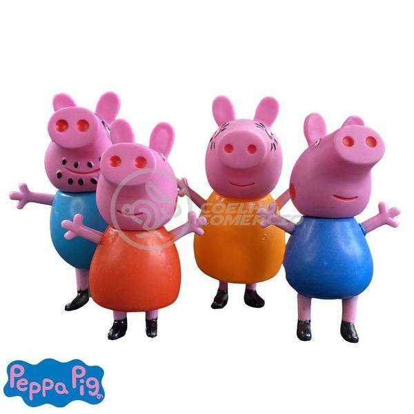 Imagem de Kit Infantil 4 Bonecos Familia Peppa Pig