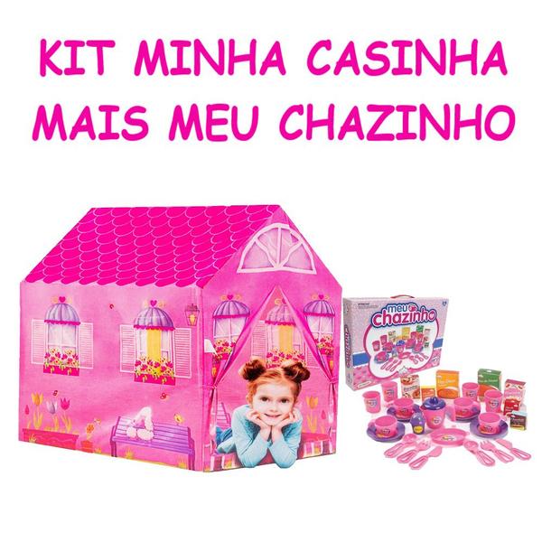 Imagem de Kit Infantil Barraca Casinha E Faz de Conta Meu Chazinho