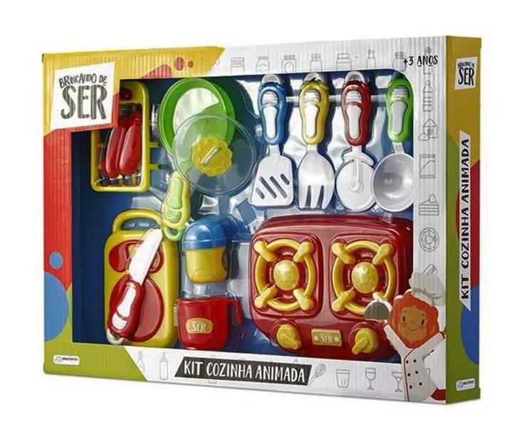 Imagem de Kit Infantil - Brincando de Ser - Chef - Cozinha Animada - Multikids