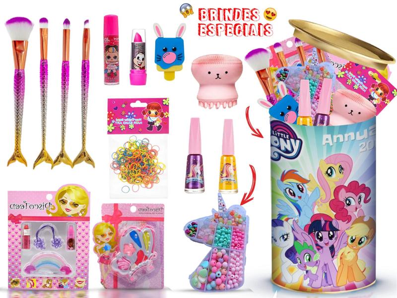 Imagem de Kit Infantil C/ Maquiagem Lata + Pop It + Esmalte IGKMLT3