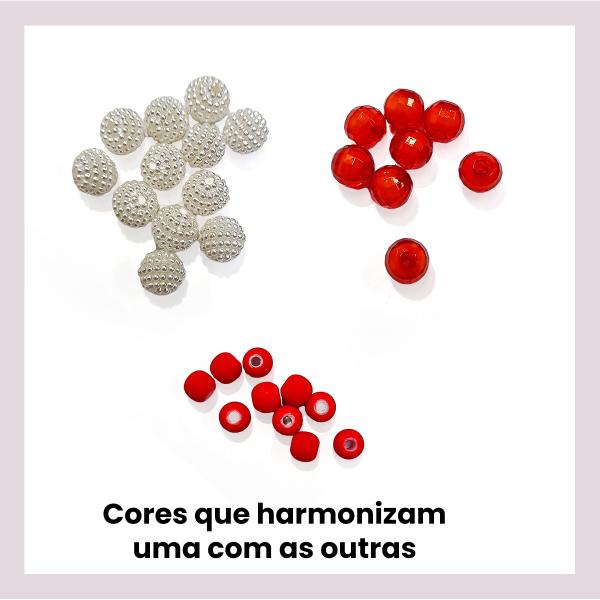 Imagem de Kit infantil de miçangas para crianças pingente de montar bijuterias pulseiras colares brincos 