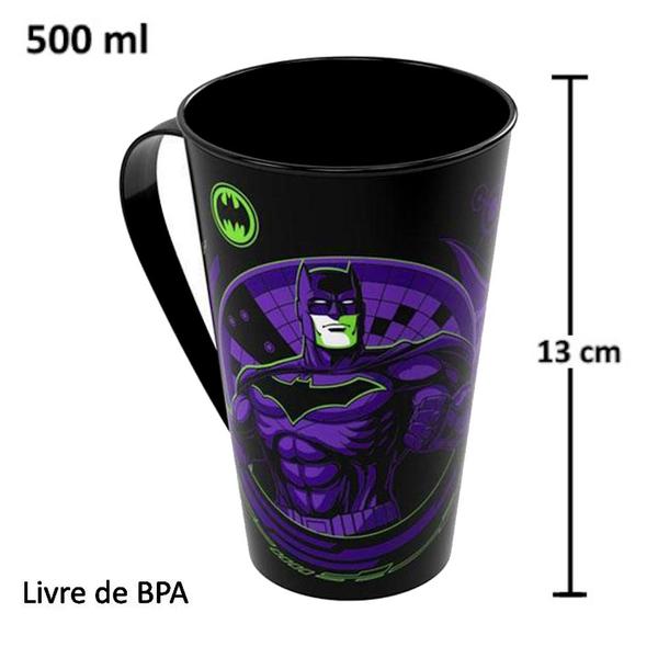 Imagem de Kit Infantil do Batman de Caneca e Garrafa Abre Fácil Plasútil