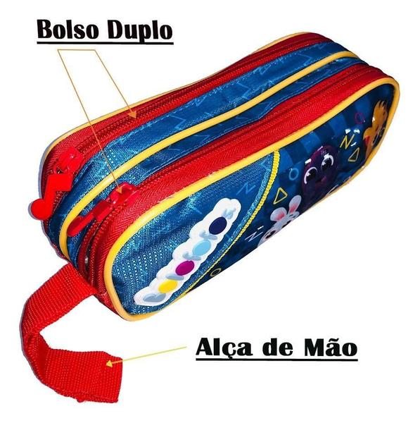 Imagem de Kit Infantil Escolar Oficial Bolofofos Clio 43cmx30cmx17cm