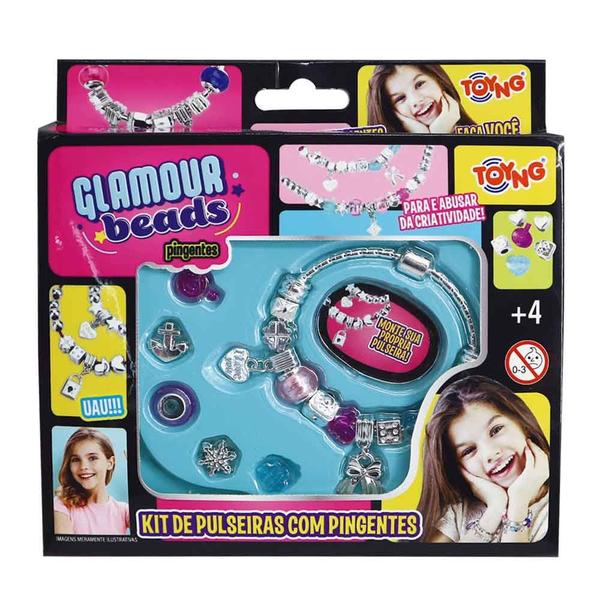 Kit Infantil - Glamour Beads - Pulseira com Pingentes - Toyng Imagem de Kit Infantil - Glamour Beads - Pulseira com Pingentes - Toyng