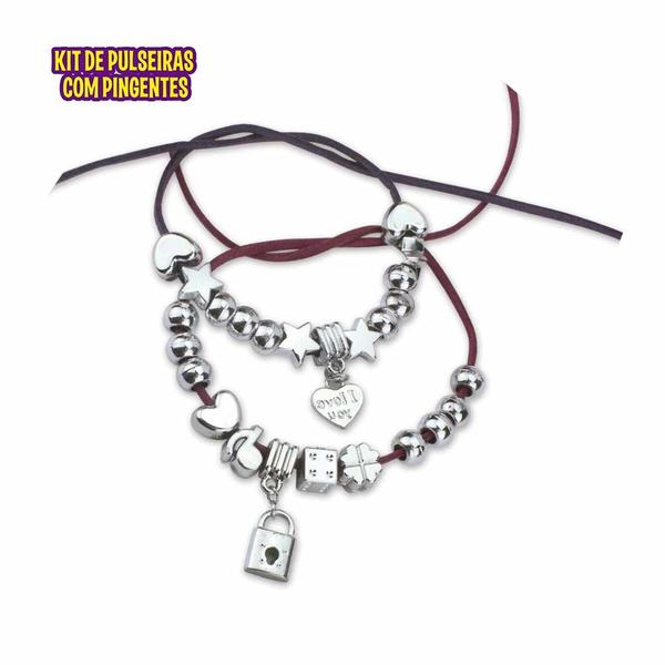 Kit Infantil - Glamour Beads - Pulseira com Pingentes - Toyng Imagem de Kit Infantil - Glamour Beads - Pulseira com Pingentes - Toyng